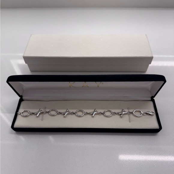Vintage XO Sterling Silver Bracelet - Picture 4 of 7